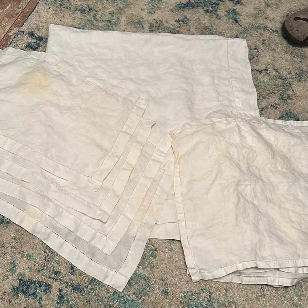 Vintage Table Linen set with napkins, runners, and tablecloth